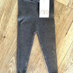 Zara Gray Ribbed Pants